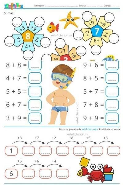 Descarga gratis el PDF en edufichas.com en 2025 | Actividades del alfabeto preescolar, Fichas de matemáticas para guardería, Fichas de matematicas