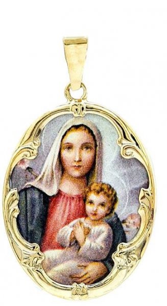 stredný medailón madony s dieťaťom -m 1