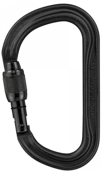Petzl VULCAN SCREW LOCK ocelová karabina šroub.zámek ČERNÁ
