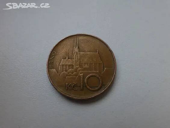 Mince 10 Kč 1995 -VZÁCNÁ varianta-signatura vpravo
