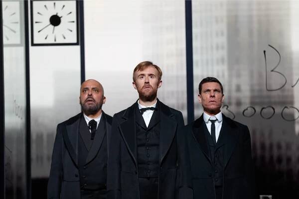Howard W Overshown, John Heffernan & Aaron Krohn in The Lehman Trilogy