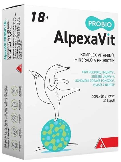 AlpexaVit PROBIO 18+ 30 kapslí