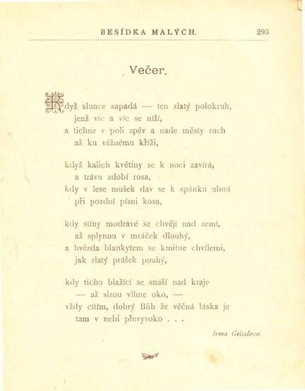 BESÍDKA MALÝCH-17.ročník-1896 – STARÉ DĚTSKÉ ČASOPISY