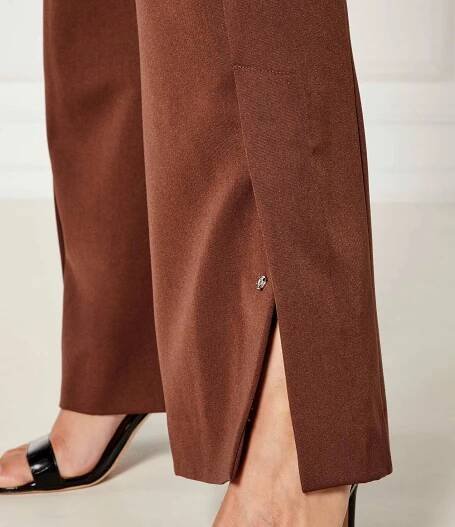 Kalhoty Patrizia Pepe | Bronzově hnědý flare fit 8P0754 A623