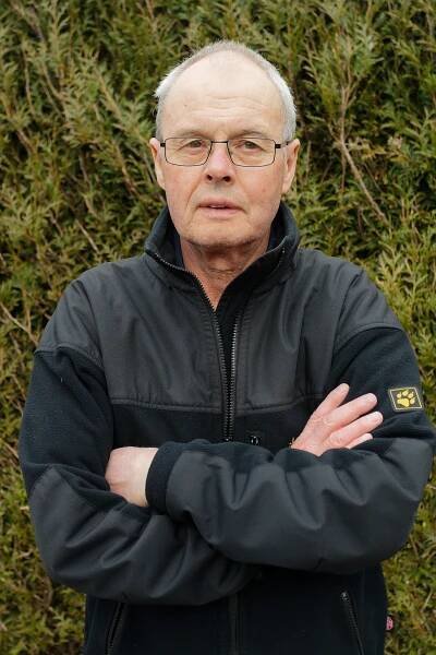 Portrait of Barry Ray, a local resident protesting against gates blocking a mountain walk.