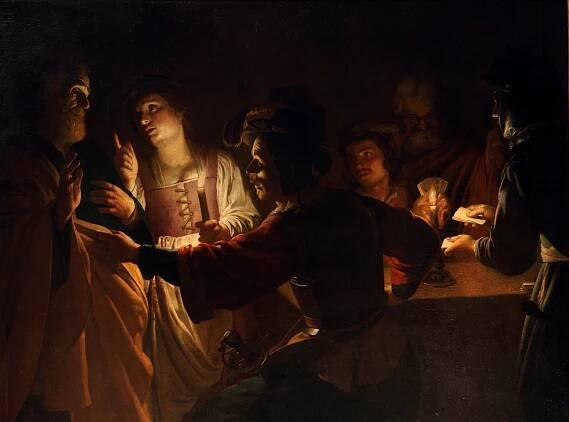 Gerard van Honthorst, Zapření svatého Petra, cca 1618–1620