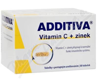 Additiva Vitamin C + zinek tob.80