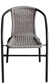 BISTRO zahradní židle, šedý ratan
