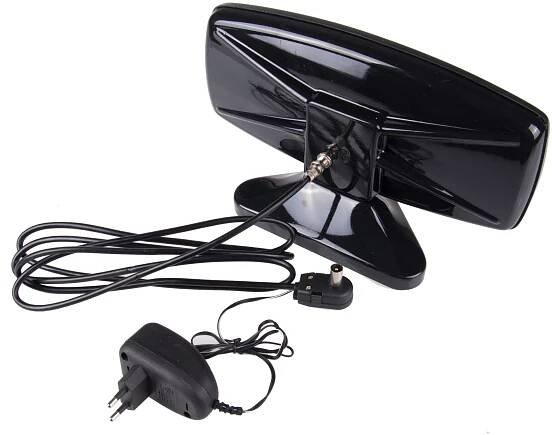 POKOJOVÁ ANTÉNA DVBT2 PRO POZEMNÍ TELEVIZI AKTIVNÍ, VÝKONNÁ MUX8 4K FULL HD + KABEL Kód výrobce LB0180