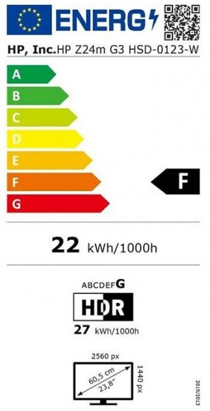 4Q8N9AA - HP Z24m G3 Coferencing Display - 23,8'' QHD IPS, 5ms, 1000:1, 400cd/m2, WeCam, repro, HDMI, DP, USB-C