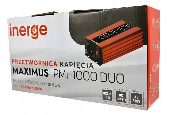 MĚNIČ NAPĚTÍ NAPĚTÍ DUO 12V a 24V 230V 1000VA 500W MODIFIKOVANÝ SINUS USB za 1168.00CZK - Allegro