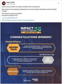 Impact Hackathon 5G Education Winners