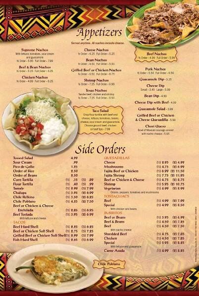 Menu | La Hacienda