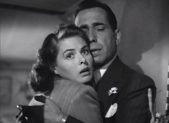 Ingrid Bergmanová a Humphrey Bogart.