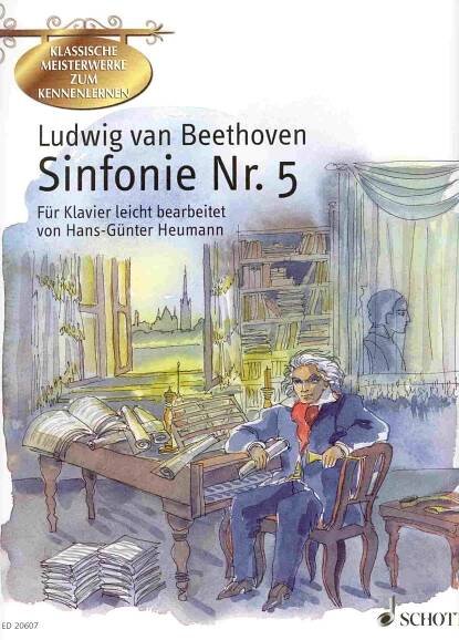 KLASICKÁ MISTROVSKÁ DÍLA - Sinfonie Nr. 5 - Beethoven - klavír ve snadném slohu