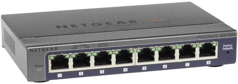 NETGEAR GS108E-300PES síťový switch, 8 portů, 1 GBit/s