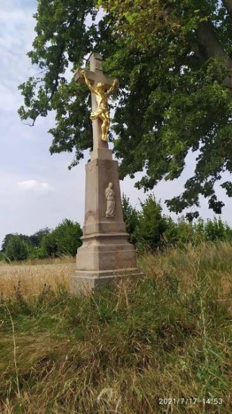 Fotografie - Otrokovice-Kvítkovice - Kříž z r. 1761 - 17.07.2021