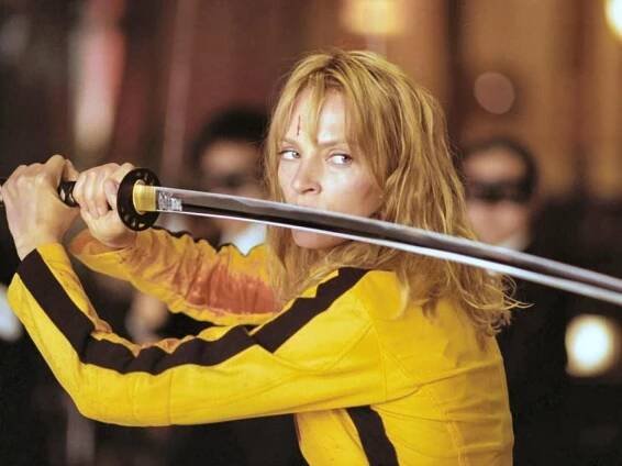 Uma Thurman in the 2003 movie, Kill Bill: Volume I