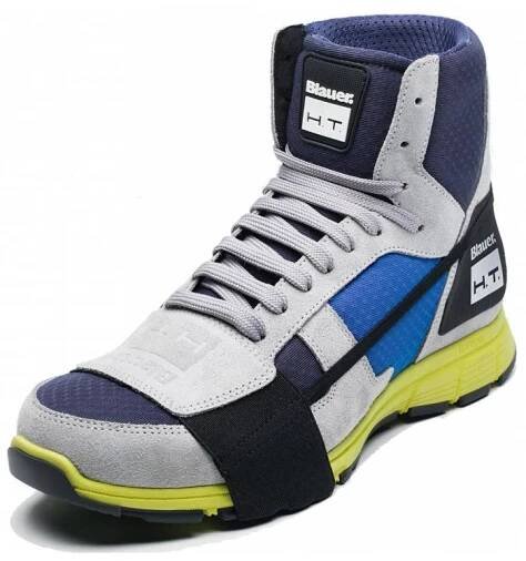 LevneMoto - Boty HT01, BLAUER - USA (šedé/modré/žluté fluo)