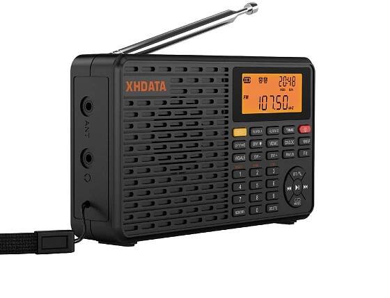 XHDATA 109WB Portable Digital Radio with rechargeable Global Band Bluetooth LOUD