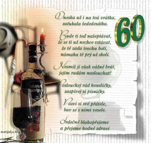 a birthday card with an image of a wine bottle and candle on it, in german