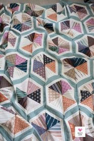 Monarch Grove Triangle Hexies Quilt - Quilty Love