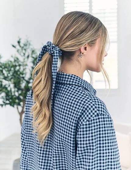 Brushed Cotton Pyjama Set with Scrunchie