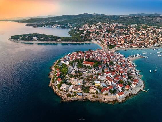 Aerial view of Primošten - Croatia