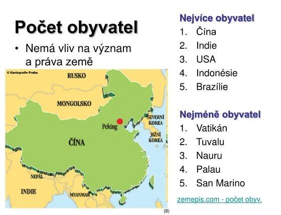 PPT - Předmět : Zeměpis Ročník : 8. Téma : Státy světa podle původu a ...