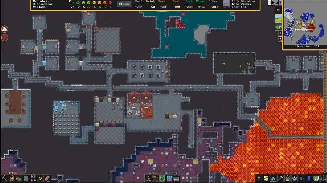 Fotka: Takto vypadá Dwarf Fortress v prémiové verzi, která vyšla na Steamu. Ale k mání je i původní – bezplatná a textová