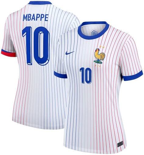 France Nike Stadium Away Shirt - 2024 - Womens with Mbappe 10 printing