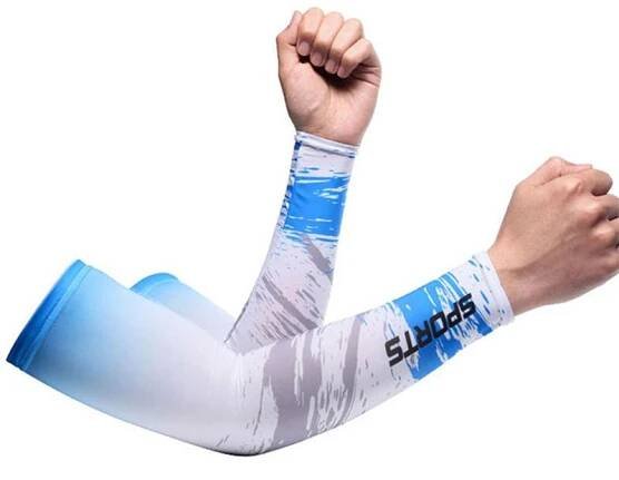 Ledový hedvábný návlek na paže Sportovní běhání proti UV záření Venkovní pánské rukávy
