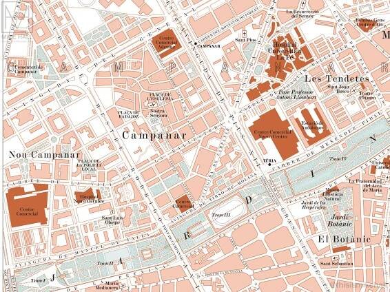 Maps of Barcelona and Valencia, Spain - Mike Hall - Mike Hall