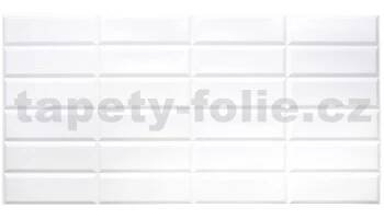 Obkladové panely 3D PVC rozměr 955 x 480 mm obklad bílý Metrostyle
