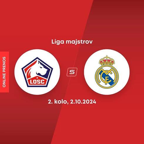 Liga majstrov: Real Madrid prekvapivo prehral na ihrisku Lille
