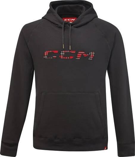 Mikina CCM Holiday Plaid Hoodie Senior Black