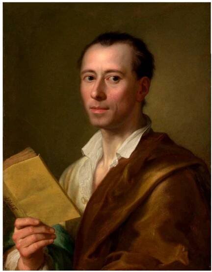 Anton Raphael Mengs Fists 1728, Roma 1779), Johann Joachim Winckelmann, 1755 ca, olio su tela, cm 63,5 x 49,2, New York, Metropolitan Museum of Art. 