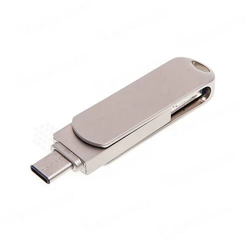 Flash disk 32 GB 3v1 pro Apple iPhone / MacBook a další zařízení - Lightning / USB / USB-C - kovový - stříbrný (7)