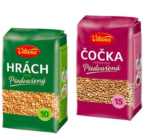 Vitana Předvařený hrách a předvařená čočka