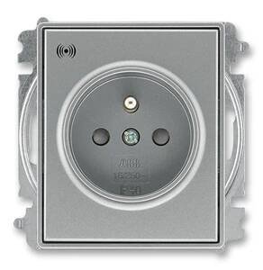 Zásuvka bezšroubová s ochranou před přepětím, 5599E-A02357 36, ABB, Time®, Time® Arbo, ocelová