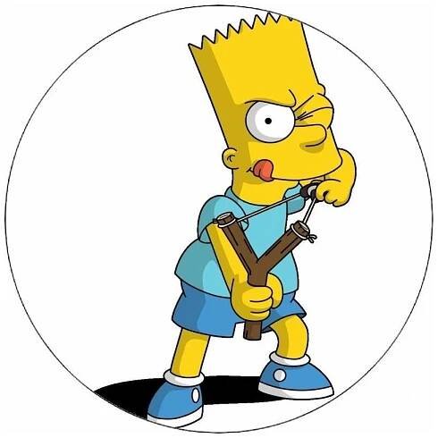 Jedlý papír Bart Simpson s prakem 19,5 cm Pictu Hap