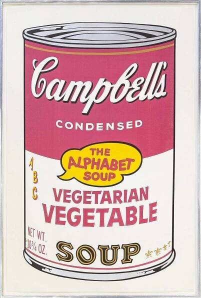 Andy Warhol - Campbell's Soup Cans II: Vegetarian Vegetable FS II.56 (signed screen print)