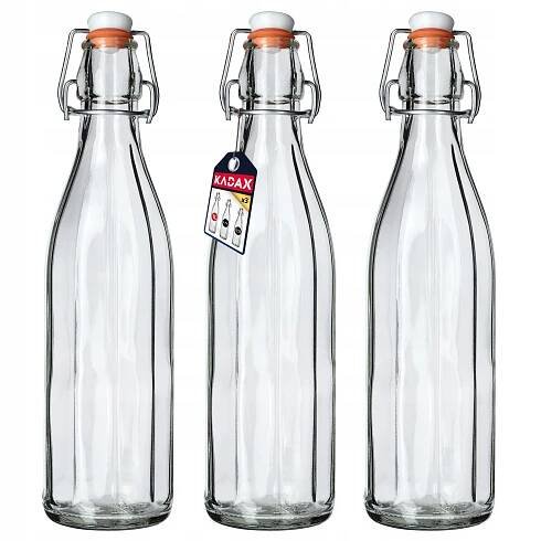 LÁHEV S KORKEM NA LIKÉRY DŽUSY VÍNO 1000 ml 3ks