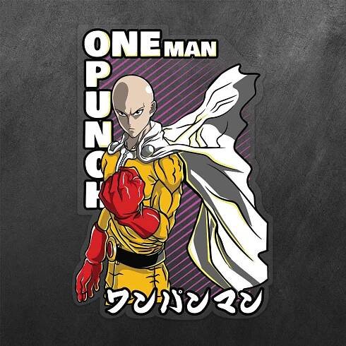 Saitama One Punch Man Vinyl Decal Sticker