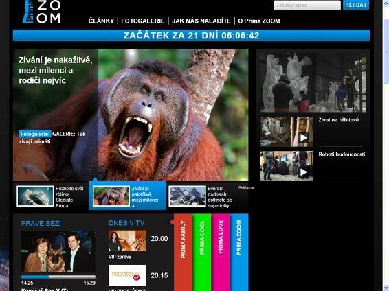 Televizni program prima dnes