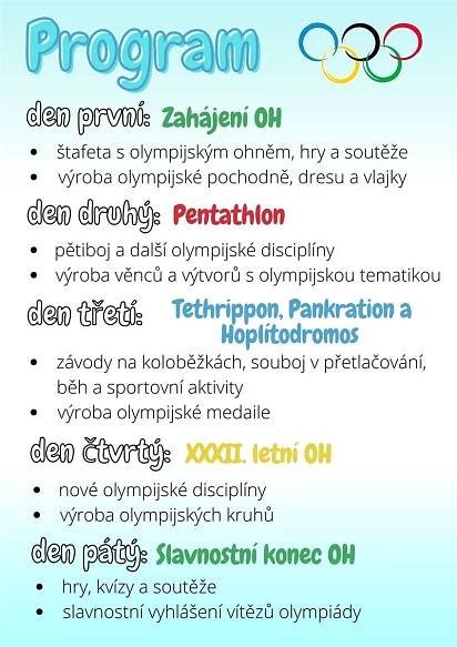 Olympijské hry- program
