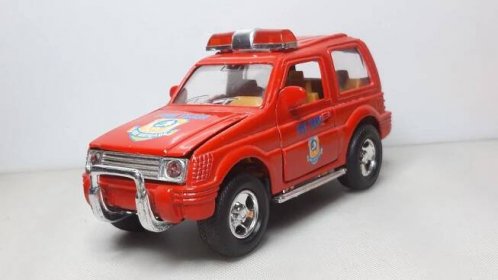 terénní auto "Fire Brigade" otevírací & Pull Back cca 13cm - (H40-y22) - Modely automobilů