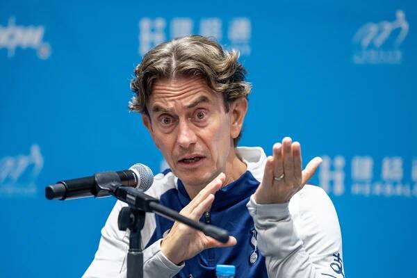 Thomas Frank, Tottenham Hotspur head coach, at a press conference.
