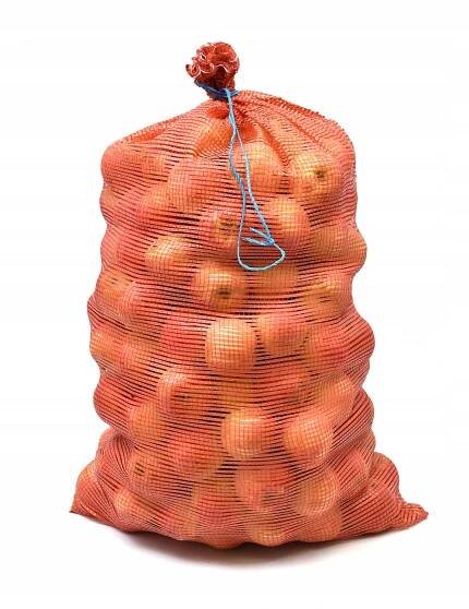 DREJEROVÉ SÁČKY AŽUROVÉ 30KG 50X85cm NA DŘEVO BRAMBORY 50 Ks SE ZÁTAHEM