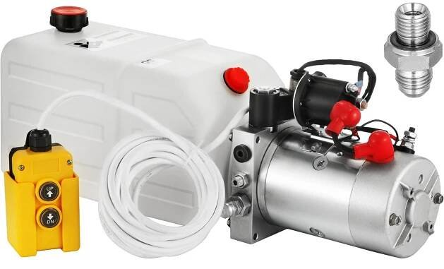 Hydraulické čerpadlo VEVOR 7L 2850R / MIN max. 3200 PSI hydraulická pohonná jednotka sklápěcí čerpadlo s plastovou nádrží